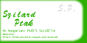 szilard ptak business card